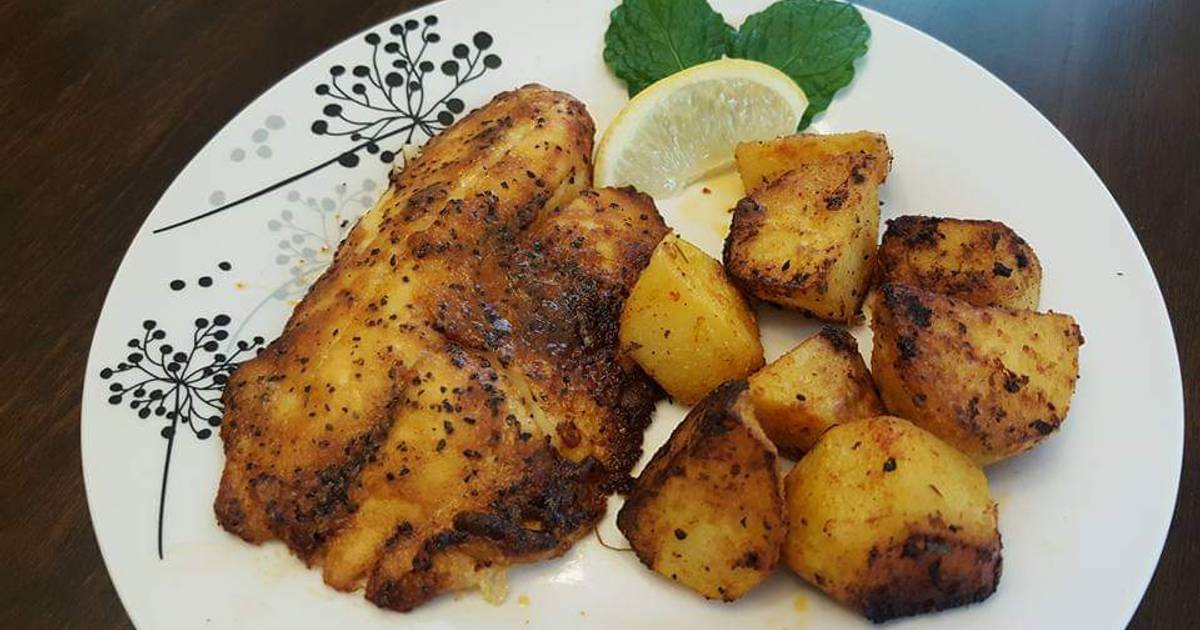 Grilled fish and potatoes Recipe by Kumkum Chatterjee Cookpad