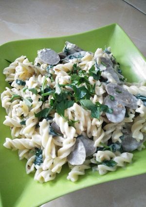 Foto resep Carbonara Fusilli with Spinach