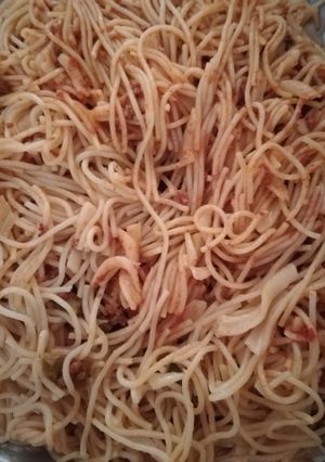 عکسی از دستور ماکارونی با گوشت چرخ و قارچ