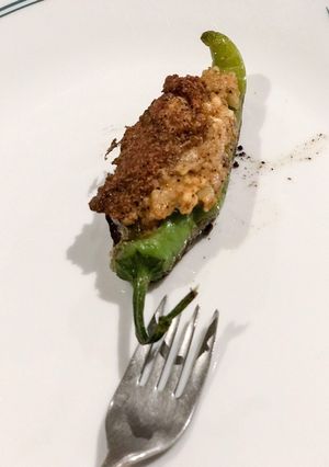 A picture of Chettinad Stuffed Mirch.
