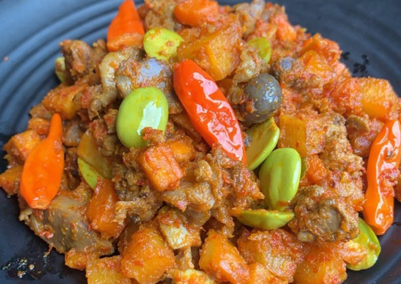 Sambel goreng kentang wortel ati ampela