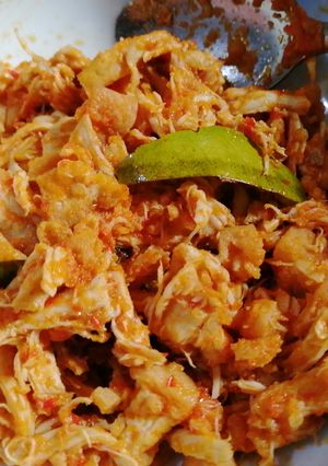 Foto resep Ayam suwir tahu bumbu rujak