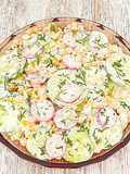 Salade de concombre /maïs/radis