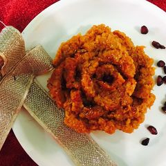 A picture of Gajar ka halwa.