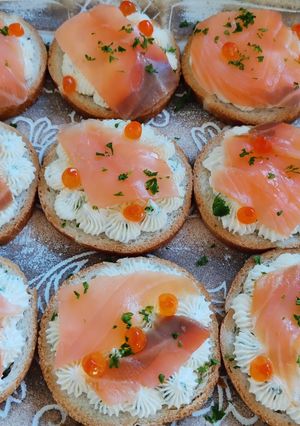 Une photo de Toast de saumon fumé & fromage frais