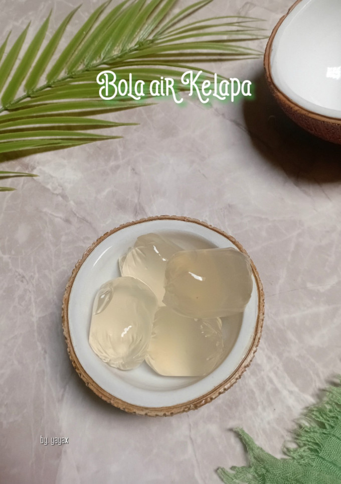 Foto resep Bola air kelapa isian mochi