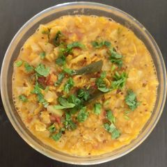 A picture of Masoor dal bharta.