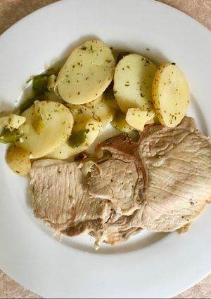 Una foto de Patatas a lo Pobre (Platillo Español)