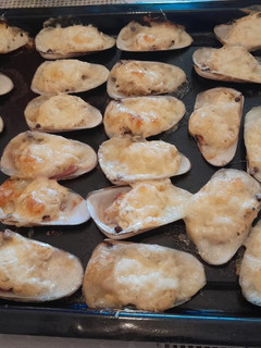 Una foto de Machas a la parmesana