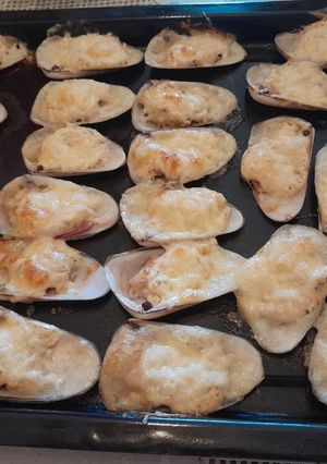 Una foto de Machas a la parmesana