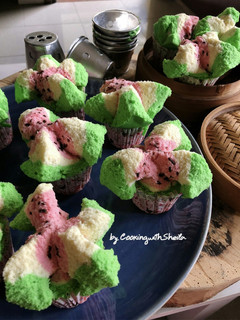 Foto resep Bolu Kukus Semangka Mekar