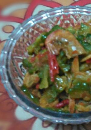 Foto resep Tumis pare ebi pedas