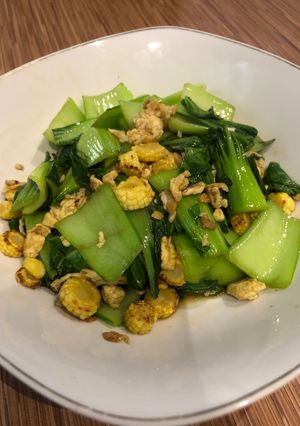 Foto resep Tumis Pakcoy jagung muda