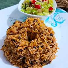 لوبیاپلو با گوشت چرخکرده و قارچ رژیمی 🍚-レシピのメイン写真