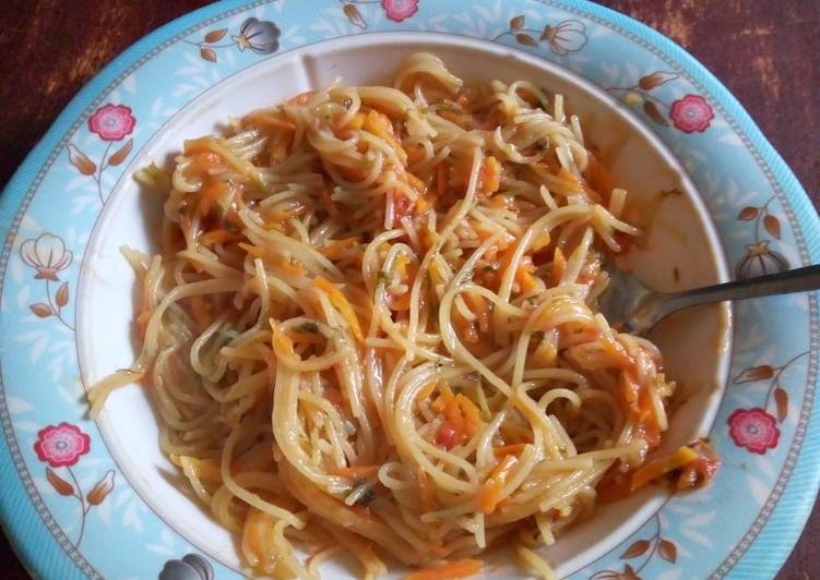 Easiest Way to Make Homemade Spaghetti with vegetables