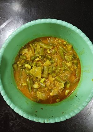 A picture of Sangri beans &Chauli beans sabji.
