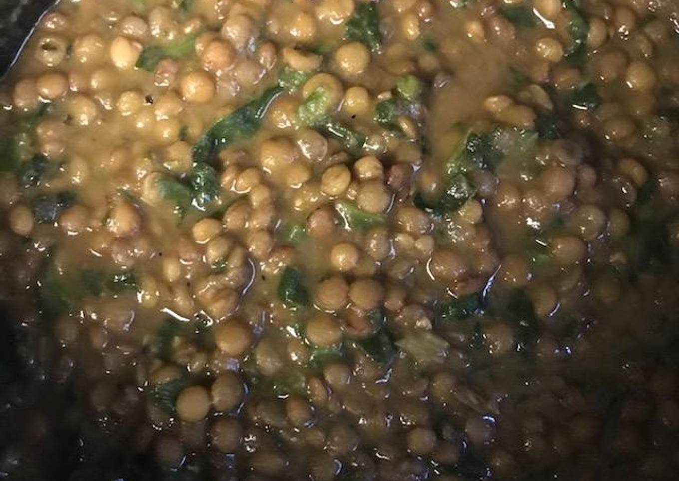 Lentejas con espinacas