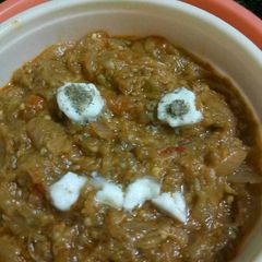 A picture of Baingan ka bharta.