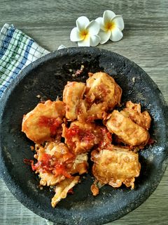 Foto resep Tahu Geprek Sambal Saos Tiram