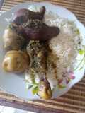 Pachamanca a la olla de pollo sellado