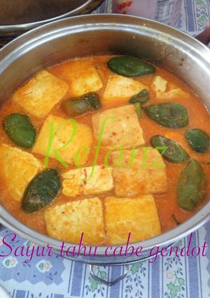 Foto resep Sayur tahu cabe gendot