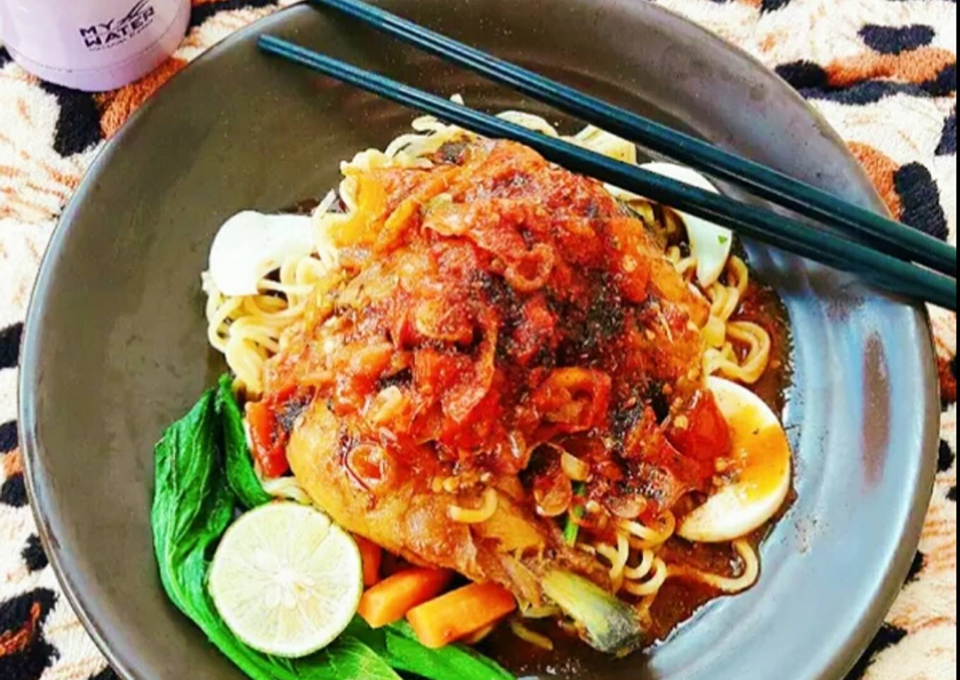 Mie ayam geprek