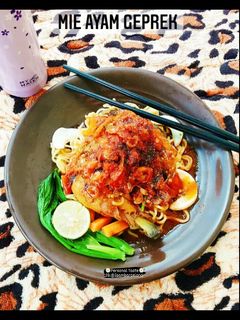 Foto resep Mie ayam geprek