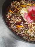 Mulled fruit & honey nut crumble