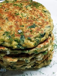 Φωτογραφία της συνταγής Pancakes βρώμης με σπανάκι