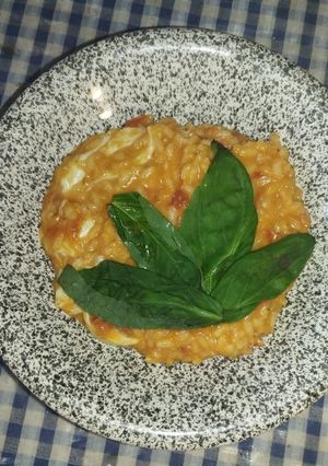 A picture of My Delicious Tomato-Mozzarella Risotto – An Italian Specialty.