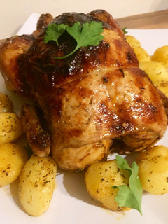 Una foto de Pollo asado al horno