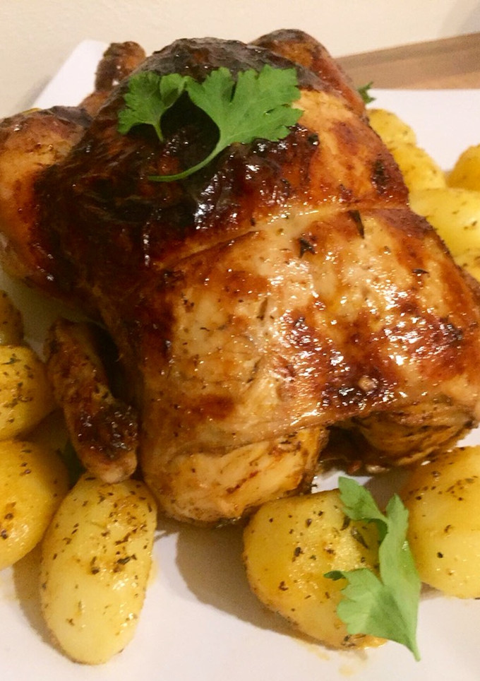 Una foto de Pollo asado al horno