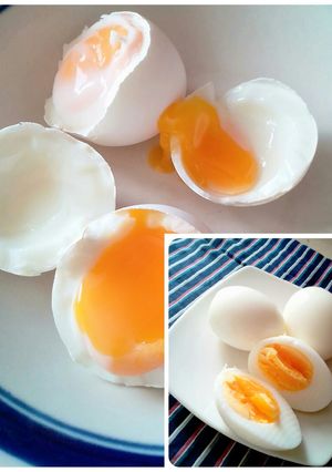 Una foto de Huevos perfectos pasados por agua o cocidos