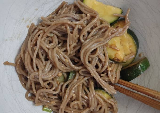 Super Garlicky Soba Noodles