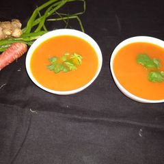 A picture of Carrot ginger soup.