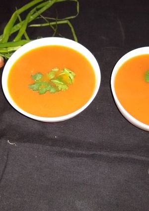 A picture of Carrot ginger soup.