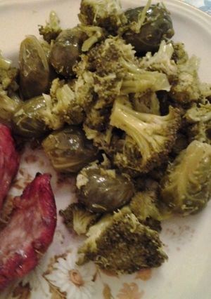 Una foto de Repollitos de brucelas y brócoli