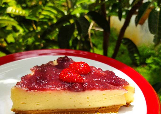 Strawberry Cheese Cake No Baked