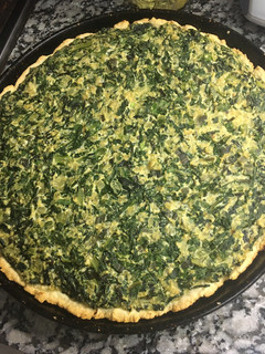 Una foto de Masa para tarta salada rápida de leche y queso (sin manteca)