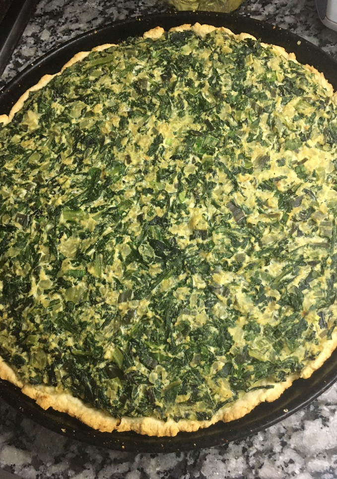 Una foto de Masa para tarta salada rápida de leche y queso (sin manteca)