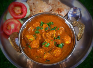 A picture of Arbi masala curry.
