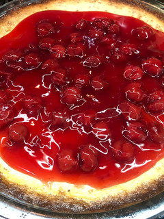Una foto de Cherry cheesecake con el toque Sonorense