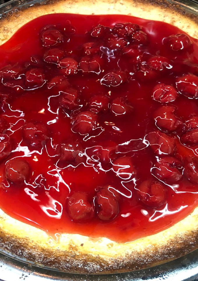 Una foto de Cherry cheesecake con el toque Sonorense