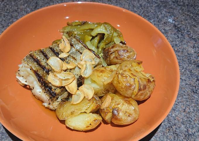 Roasted Cod with Smashed Potatoes