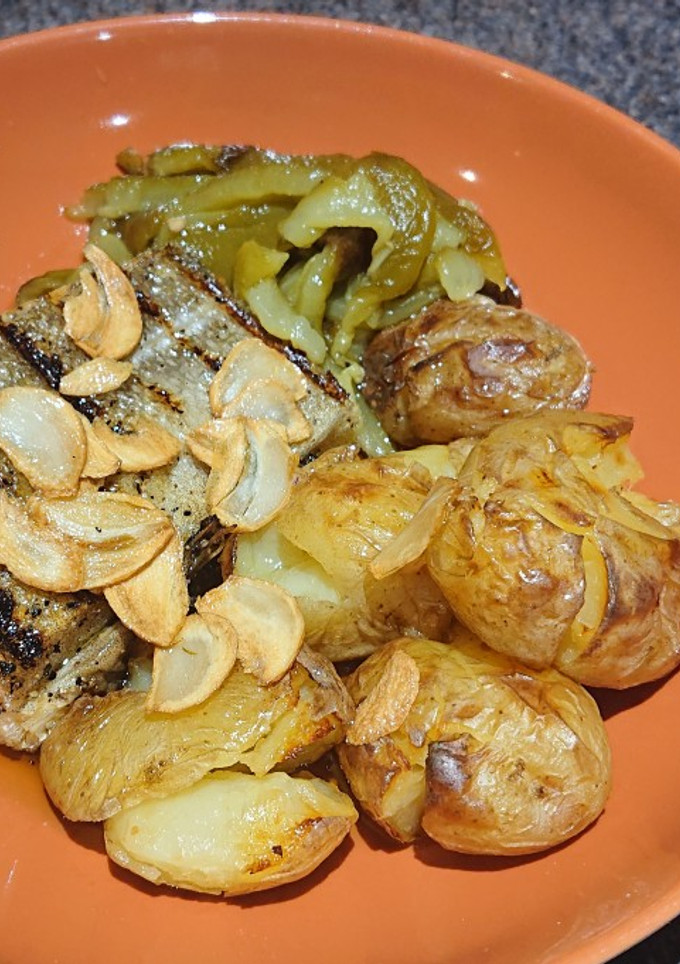A picture of Roasted Cod with Smashed Potatoes.