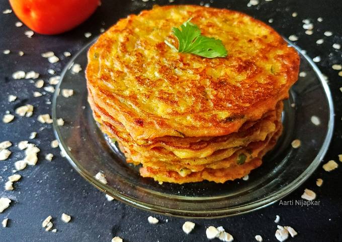Oats Tomato Pancake Recipe