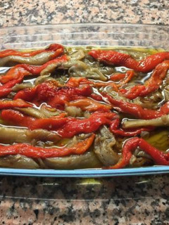 Una foto de Escalibada de pimiento y berenjena