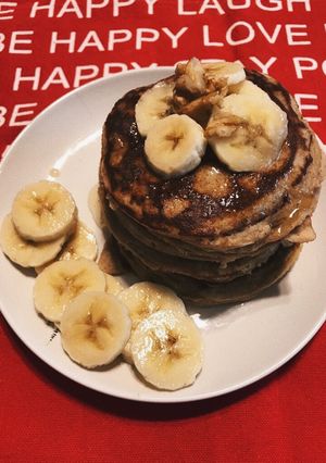 Una foto de Pancakes de banana saludables