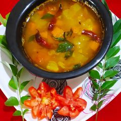 A picture of Masoor dal Sambar.