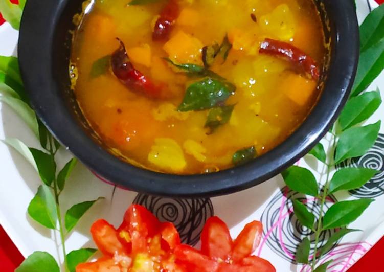 Recipe of Super Quick Homemade Masoor dal Sambar